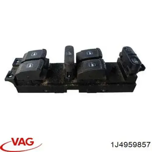 1J4959857 VAG Unidade de botões dianteira esquerda de controlo de elevador de vidro