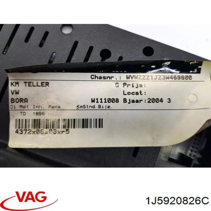 Painel de instrumentos (quadro de instrumentos) VAG 1J5920826C preço, a partir de 146,76 USD