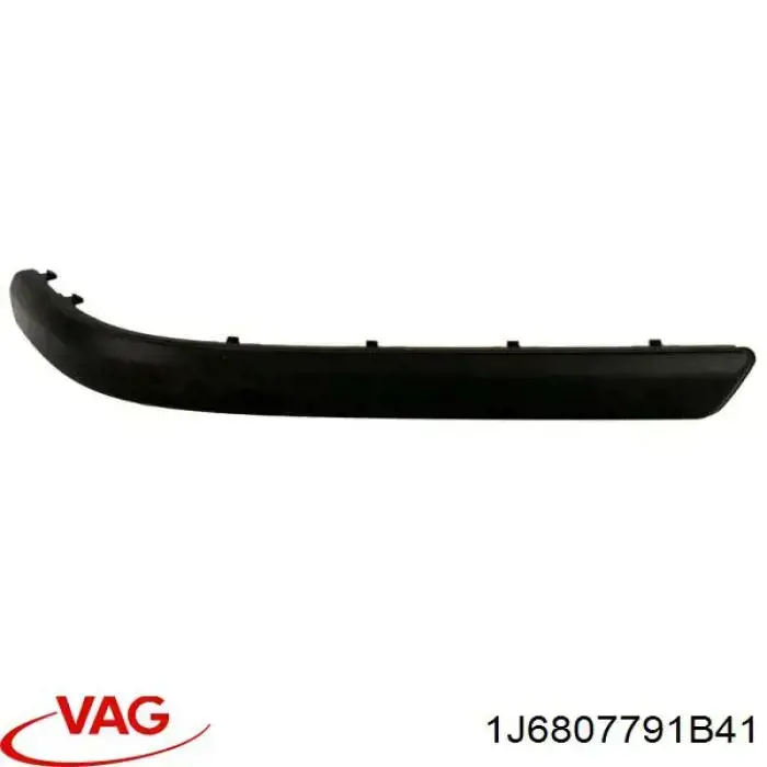 1J6807791B41 VAG Placa sobreposta do pára-choque traseiro esquerdo