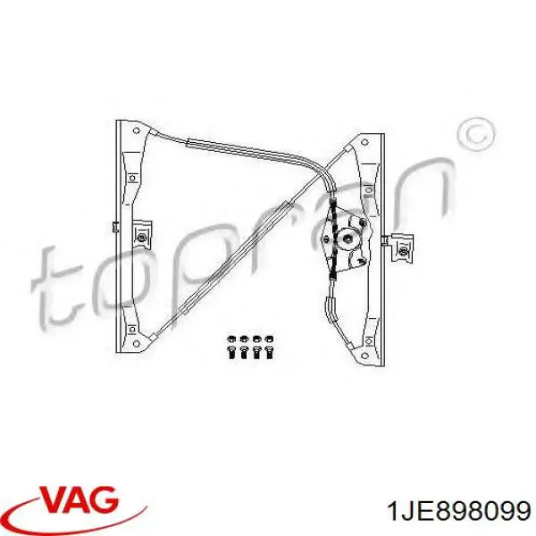 Mecanismo de acionamento de vidro da porta dianteira esquerda VAG 1JE898099 preço, a partir de 55,89 USD