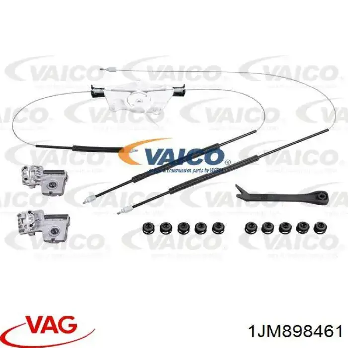 1JM898461 VAG Kit de reparação do mecanismo de acionamento de vidro da porta dianteira