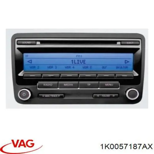 Aparelhagem de som (rádio AM/FM) VAG 1K0057187AX preço, a partir de 54,36 USD