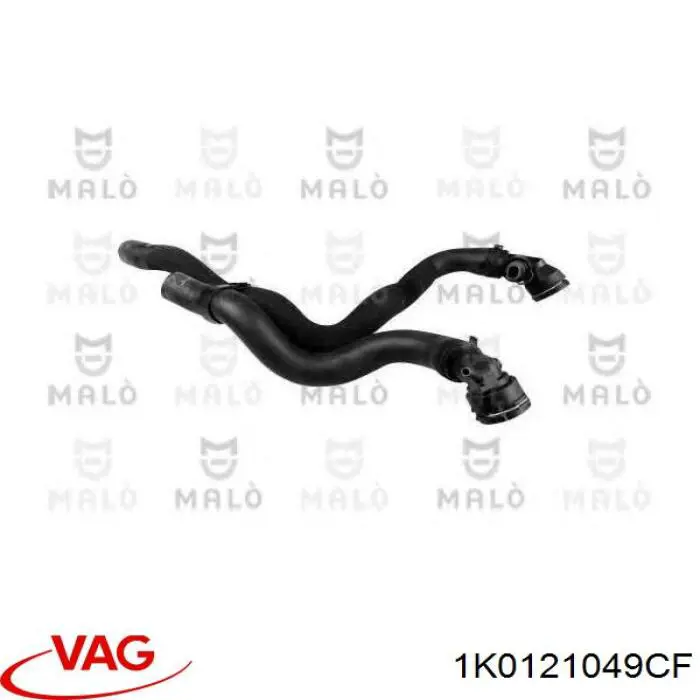 1K0121049CF VAG Mangueira (cano derivado) do radiador de esfriamento superior