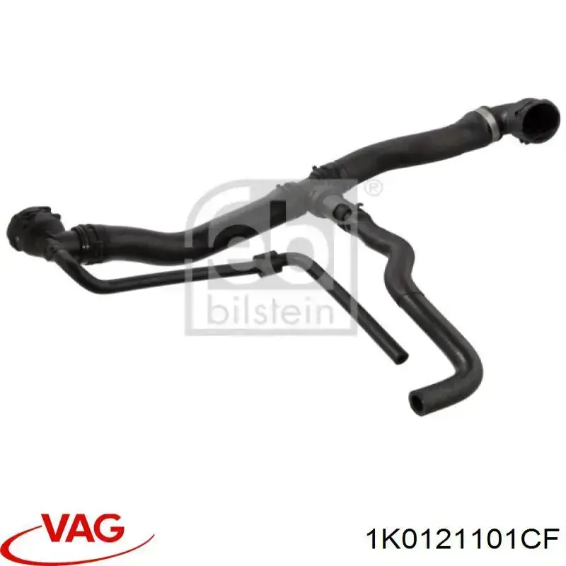 Compre 1K0121101CF VAG Mangueira (cano derivado) do radiador de esfriamento superior