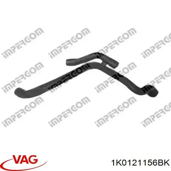 Compre 1K0121156BK VAG Mangueira (cano derivado) inferior do radiador de esfriamento
