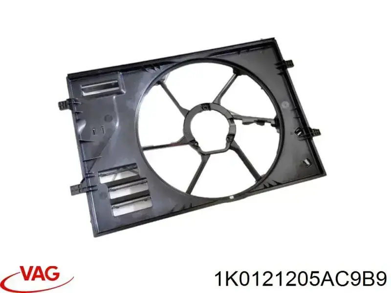 1K0121205AC9B9 VAG Difusor do radiador de esfriamento