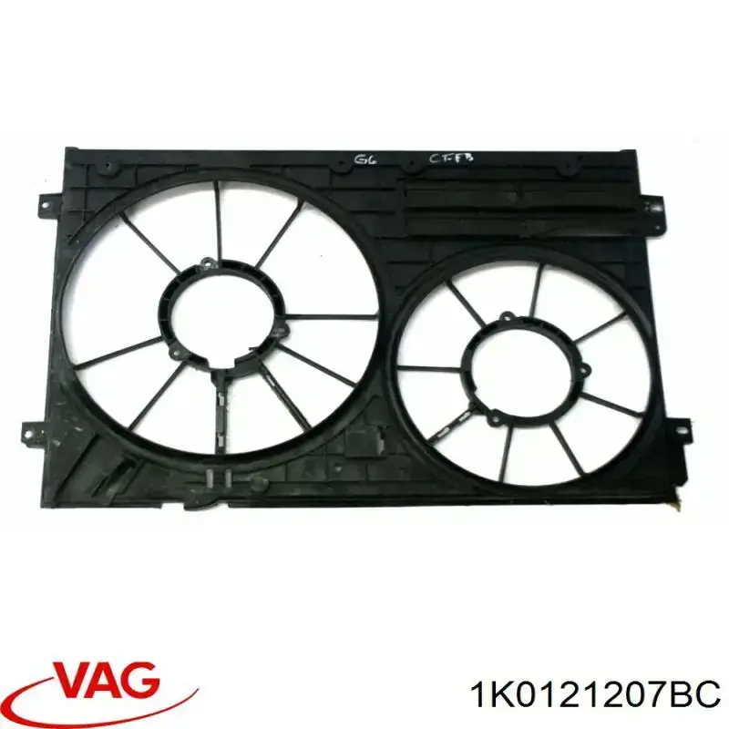1K0121207BC VAG Difusor do radiador de esfriamento