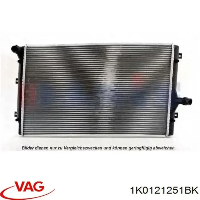 1K0121251BK VAG Radiador de esfriamento de motor