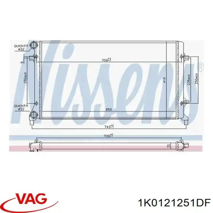 Compre 1K0121251DF VAG Radiador de esfriamento de motor