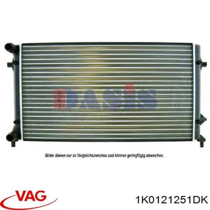 1K0121251DK VAG Radiador de esfriamento de motor