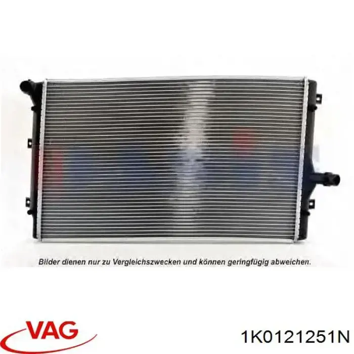 1K0121251N VAG Radiador de esfriamento de motor