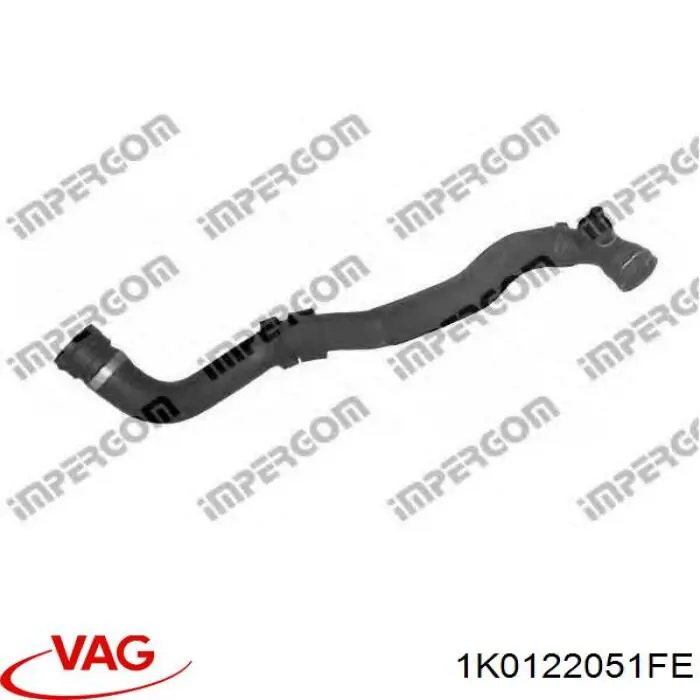 1K0122051FE VAG Mangueira (cano derivado) inferior do radiador de esfriamento