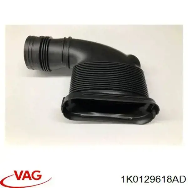 1K0129618AD VAG Cano derivado de ar, entrada de filtro de ar