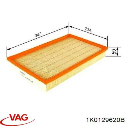 Filtro de ar VAG 1K0129620B preço, a partir de 21,46 USD