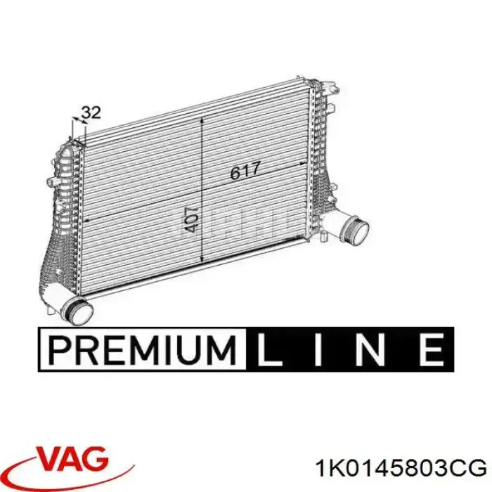 Radiador de intercooler VAG 1K0145803CG preço, a partir de 80,02 USD