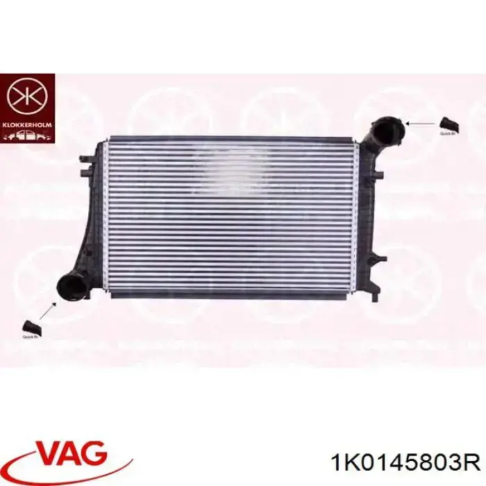 Radiador de intercooler VAG 1K0145803R preço, a partir de 154,87 USD
