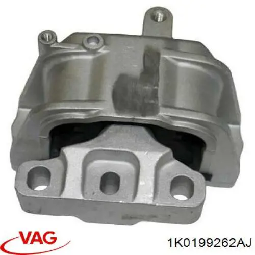 1K0199262AJ VAG Coxim (suporte) direito de motor