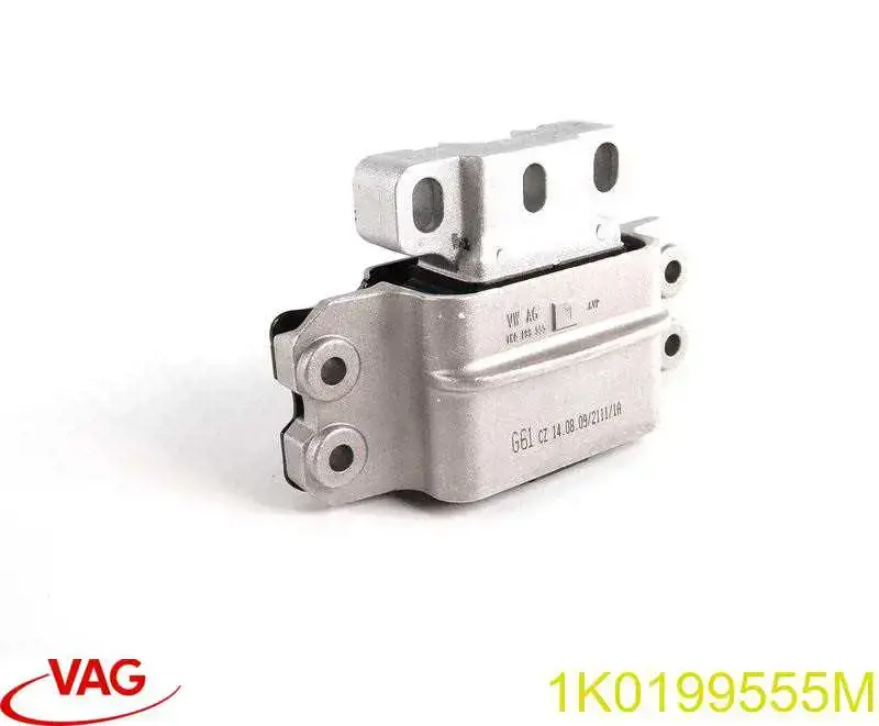 1K0199555M VAG Coxim (suporte) esquerdo de motor