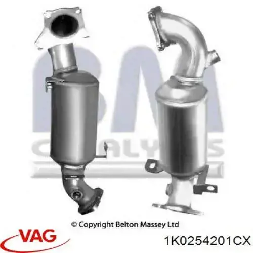1K0254201CX VAG Convertidor - catalisador
