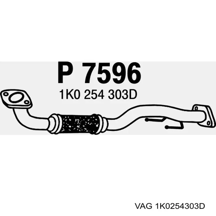 Silenciador, parte central VAG 1K0254303D preço, a partir de 138,65 USD