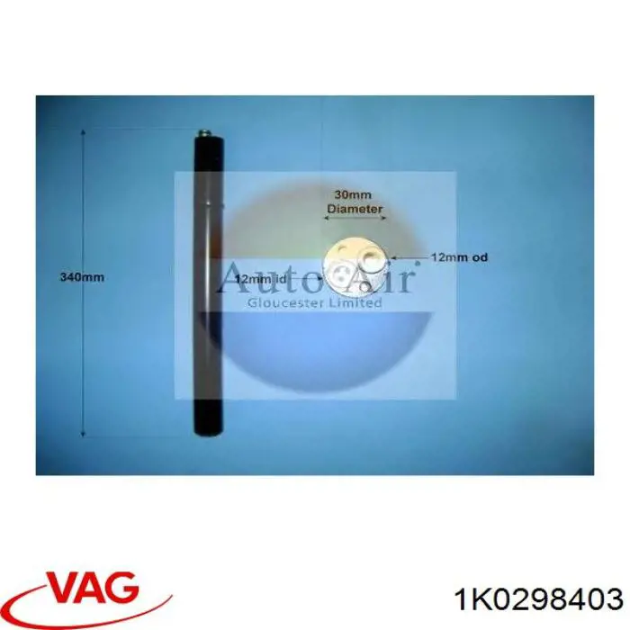 Compre 1K0298403 VAG Tanque de recepção do secador de aparelho de ar condicionado