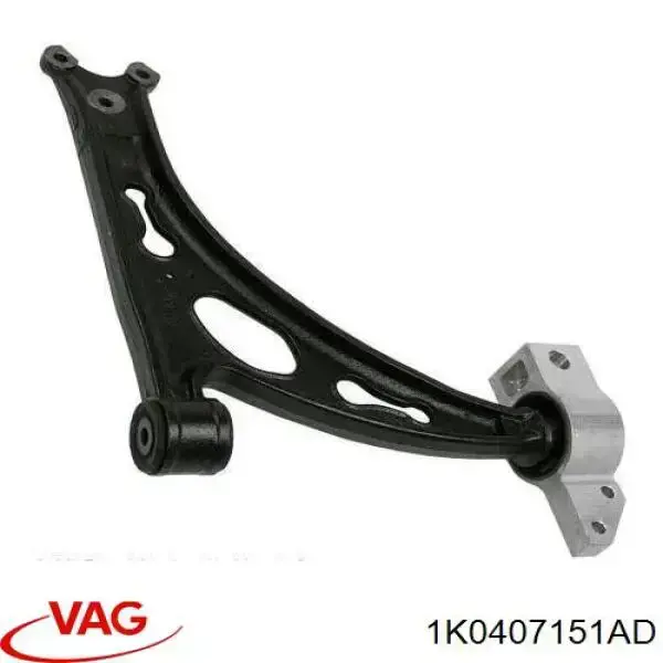 1K0407151AD VAG Braço oscilante inferior direito de suspensão dianteira