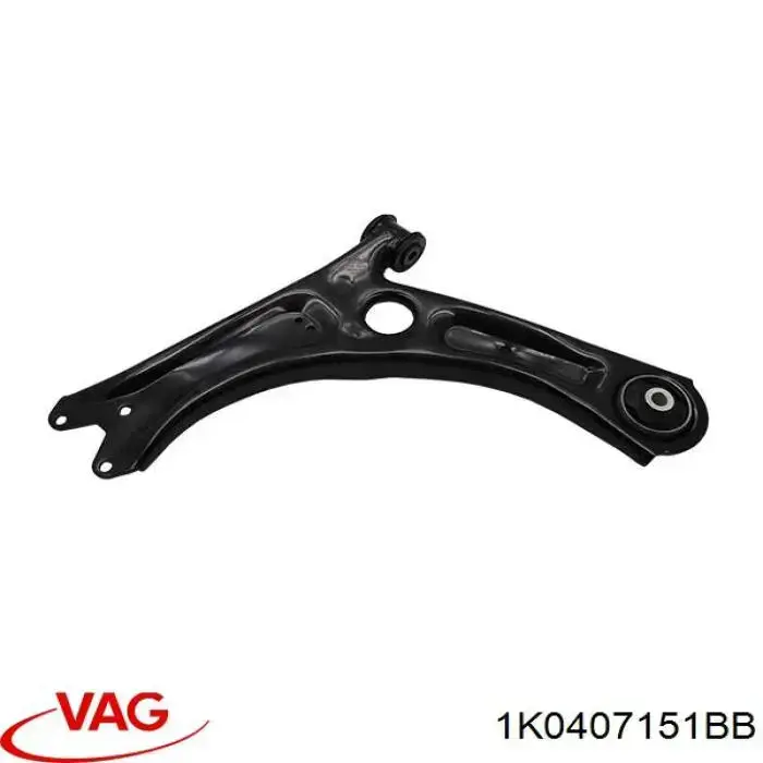 1K0407151BB VAG Braço oscilante inferior esquerdo de suspensão dianteira