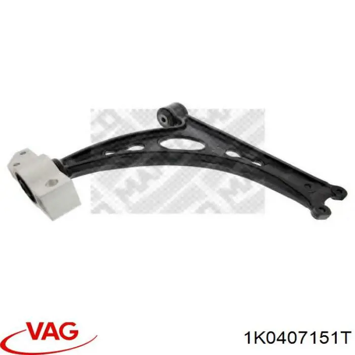 1K0407151T VAG Braço oscilante inferior esquerdo de suspensão dianteira