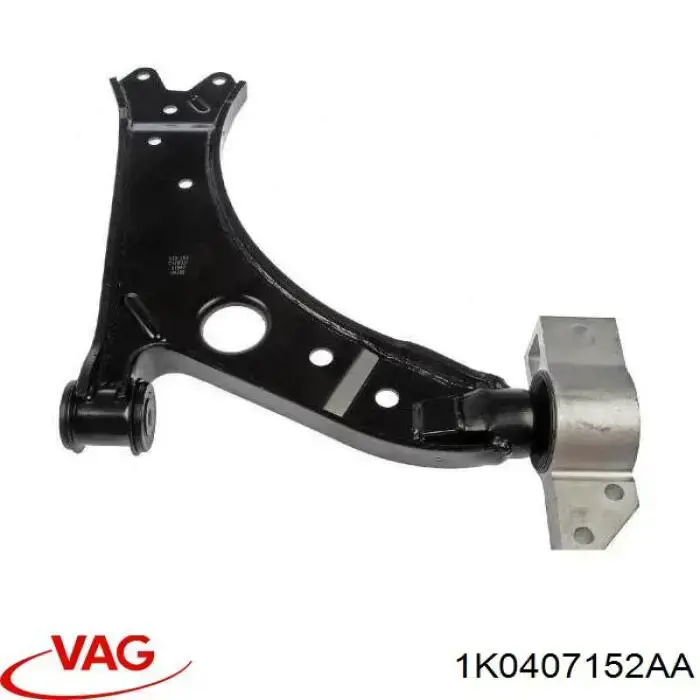 1K0407152AA VAG Braço oscilante inferior direito de suspensão dianteira