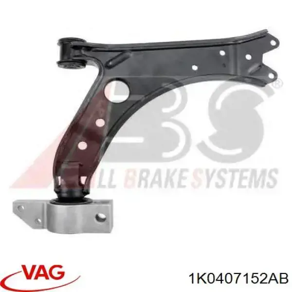 Braço oscilante inferior direito de suspensão dianteira VAG 1K0407152AB preço, a partir de 66,46 USD