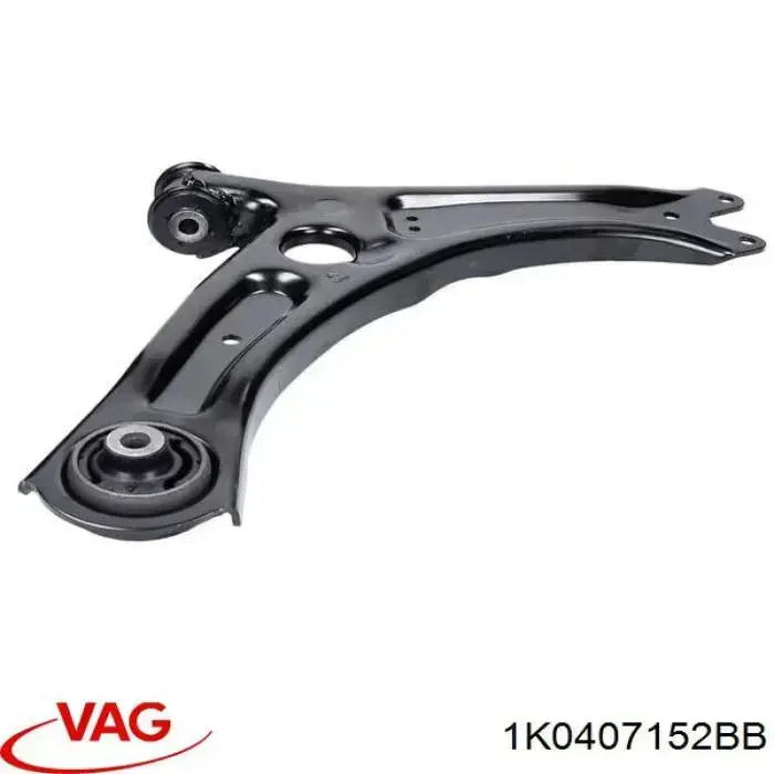 1K0407152BB VAG Braço oscilante inferior direito de suspensão dianteira