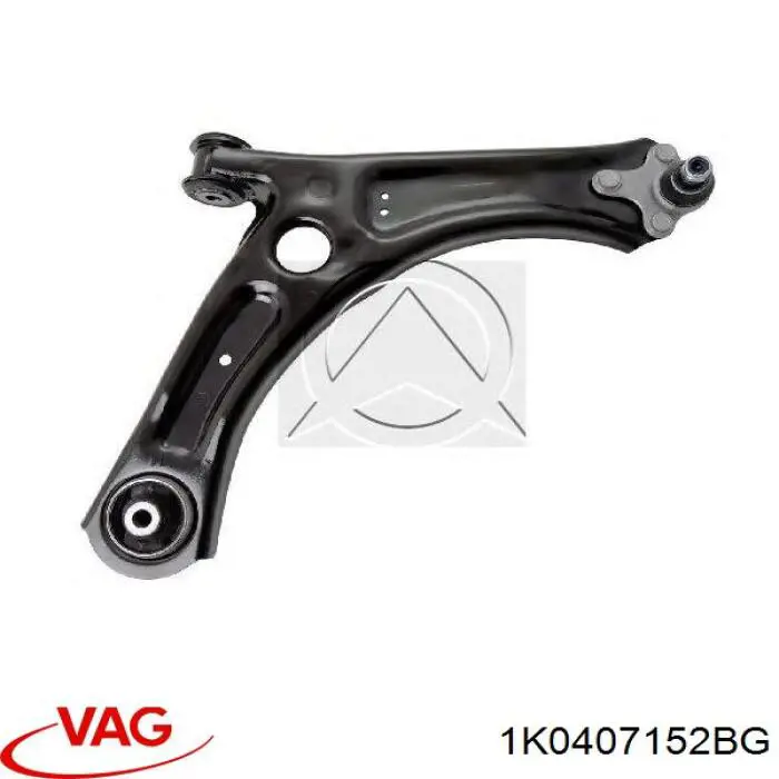 1K0407152BG VAG Braço oscilante inferior direito de suspensão dianteira