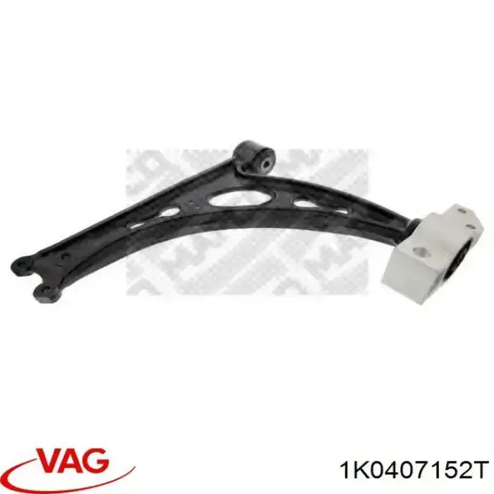 1K0407152T VAG Braço oscilante inferior direito de suspensão dianteira