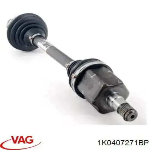 Semieixo (acionador) dianteiro esquerdo VAG 1K0407271BP preço, a partir de 131,97 USD