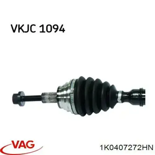Semieixo (acionador) dianteiro direito VAG 1K0407272HN preço, a partir de 120,88 USD
