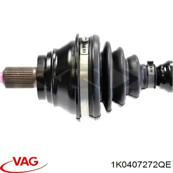 Semieixo (acionador) dianteiro direito VAG 1K0407272QE preço, a partir de 158,34 USD