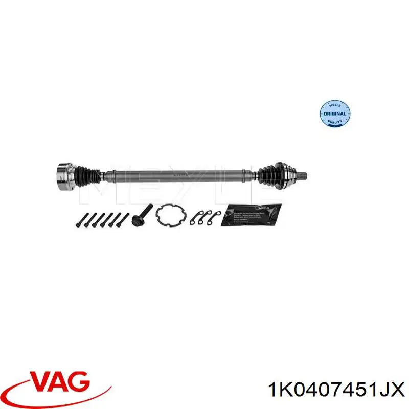 Semieixo (acionador) dianteiro esquerdo VAG 1K0407451JX preço, a partir de 78,32 USD