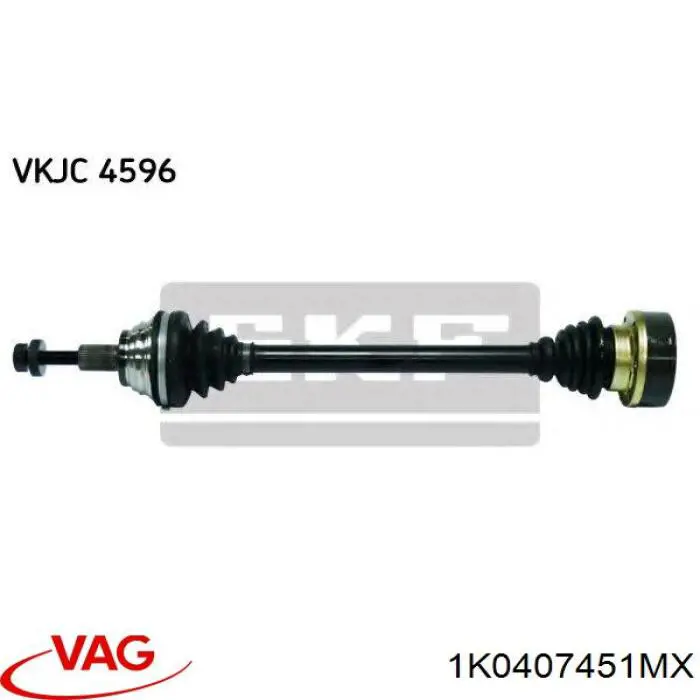 Semieixo (acionador) dianteiro esquerdo VAG 1K0407451MX preço, a partir de 96,42 USD