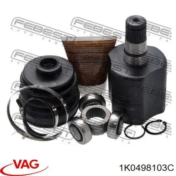 Junta homocinética interna dianteira VAG 1K0498103C preço, a partir de 74,88 USD