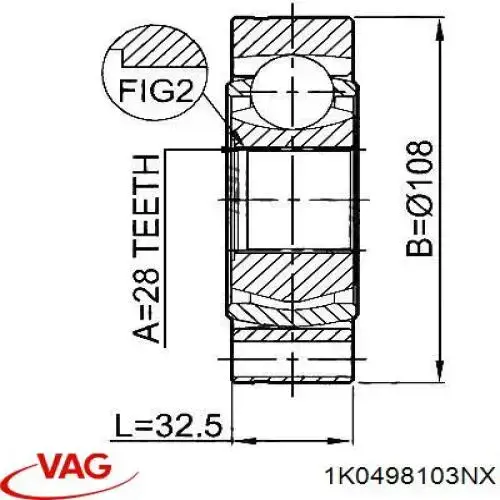  VAG 1K0498103NX preço, a partir de 473,95 USD