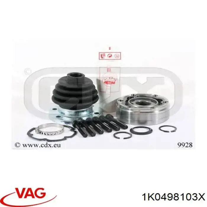 Compre 1K0498103X VAG Junta homocinética interna dianteira esquerda