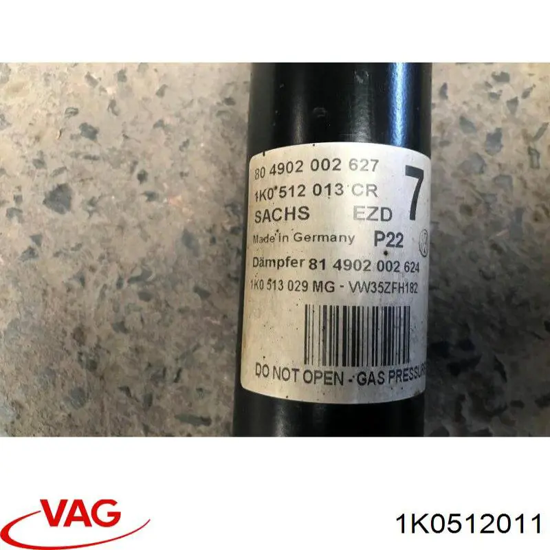 Compre 1K0512011 VAG Amortecedor traseiro esquerdo