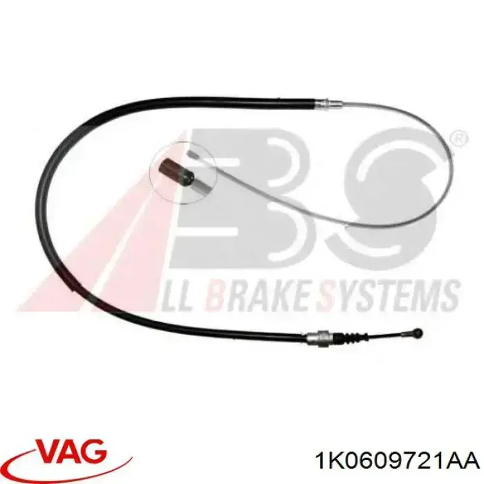 Cabo traseiro direito/esquerdo do freio de estacionamento VAG 1K0609721AA preço, a partir de 14,05 USD