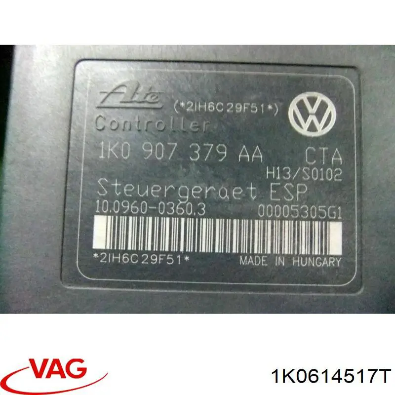 1K0614517T VAG Unidade hidráulico de controlo ABS