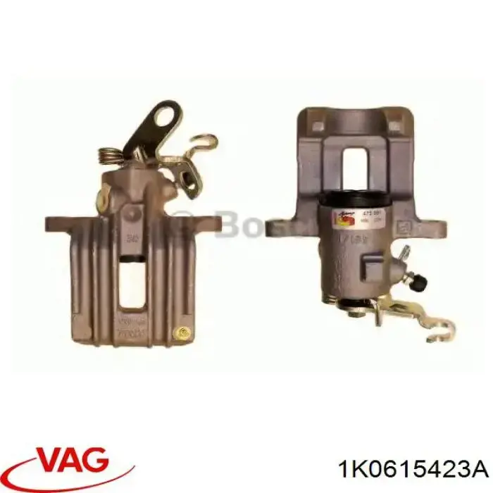 Compre 1K0615423A VAG Suporte do freio traseiro esquerdo