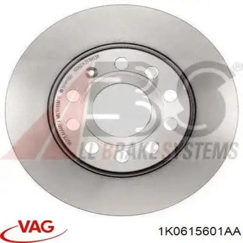Compre 1K0615601AA VAG Disco do freio traseiro