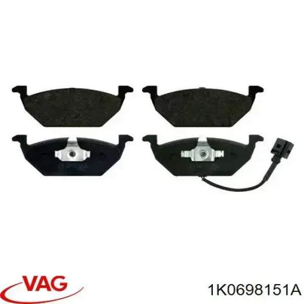 Sapatas do freio dianteiras de disco VAG 1K0698151A preço, a partir de 56,18 USD