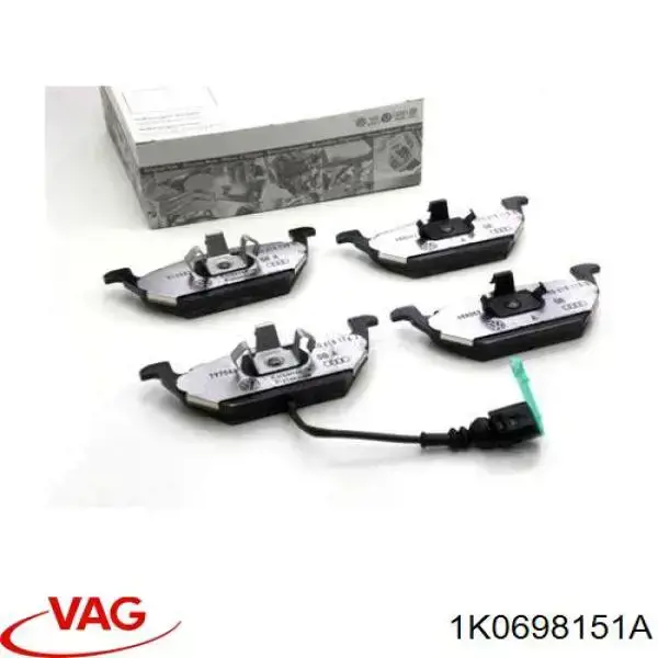 Compre 1K0698151A VAG Sapatas do freio dianteiras de disco