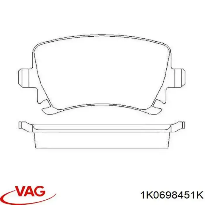 Sapatas do freio traseiras de disco VAG 1K0698451K preço, a partir de 29,99 USD