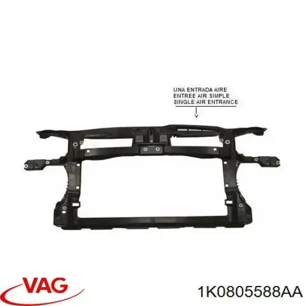 Suporte do radiador montado (painel de montagem de fixação das luzes) VAG 1K0805588AA preço, a partir de 127,85 USD